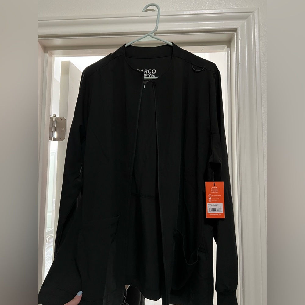 Barco uniform black scrub jacket. Brand new.
